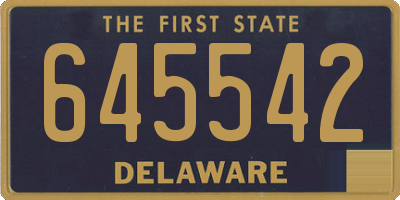 DE license plate 645542