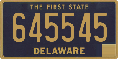 DE license plate 645545