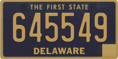 DE license plate 645549
