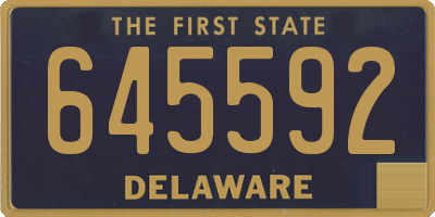 DE license plate 645592