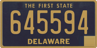 DE license plate 645594