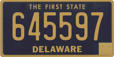 DE license plate 645597