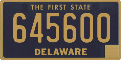 DE license plate 645600