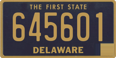 DE license plate 645601