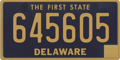 DE license plate 645605