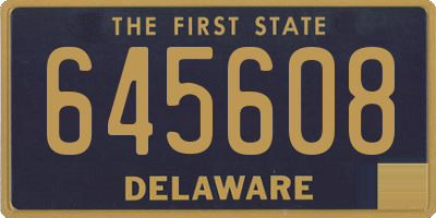 DE license plate 645608