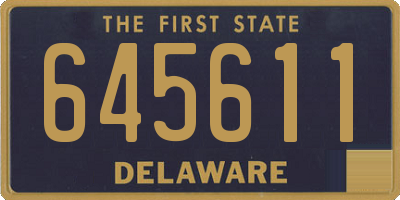 DE license plate 645611