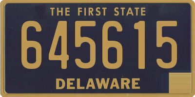DE license plate 645615