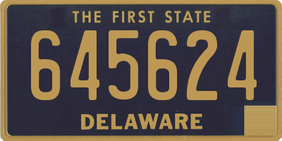 DE license plate 645624