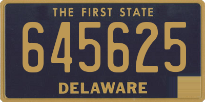 DE license plate 645625