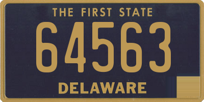 DE license plate 64563