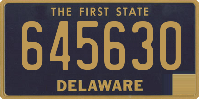 DE license plate 645630