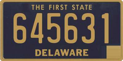 DE license plate 645631