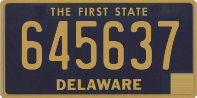 DE license plate 645637