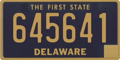 DE license plate 645641