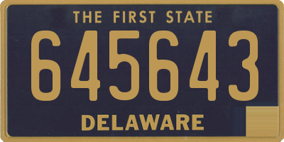 DE license plate 645643