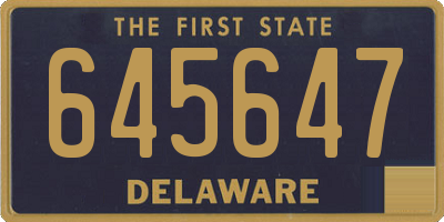 DE license plate 645647