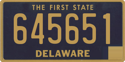 DE license plate 645651