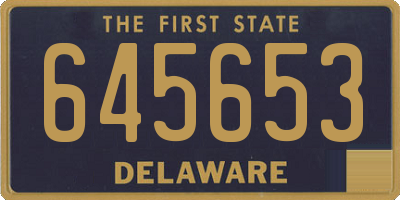 DE license plate 645653