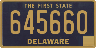 DE license plate 645660