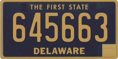 DE license plate 645663