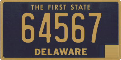 DE license plate 64567