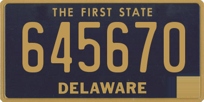 DE license plate 645670