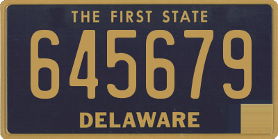 DE license plate 645679