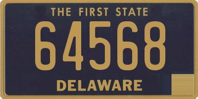 DE license plate 64568