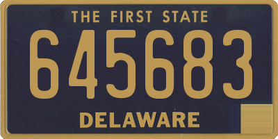 DE license plate 645683