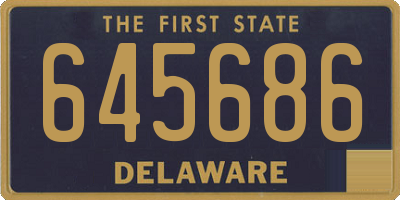 DE license plate 645686