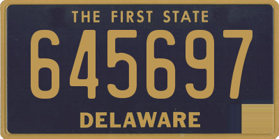 DE license plate 645697