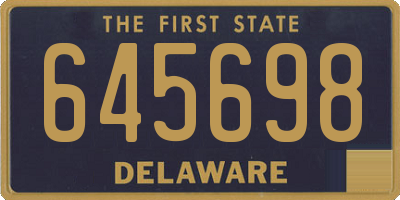 DE license plate 645698