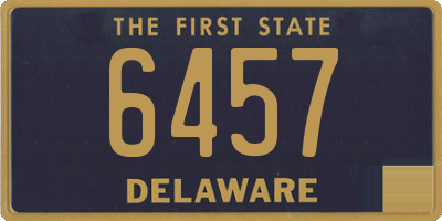 DE license plate 6457