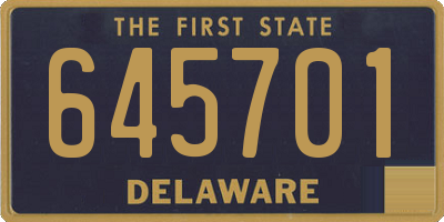 DE license plate 645701