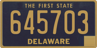 DE license plate 645703