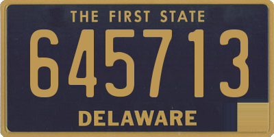 DE license plate 645713
