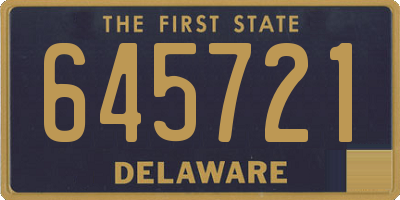 DE license plate 645721