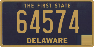 DE license plate 64574