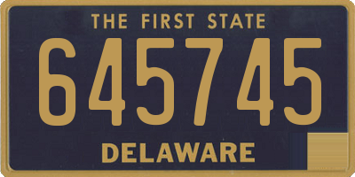 DE license plate 645745