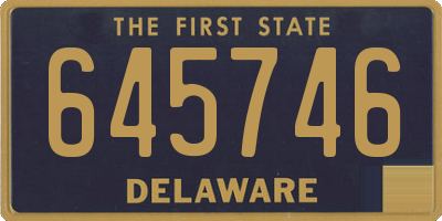 DE license plate 645746