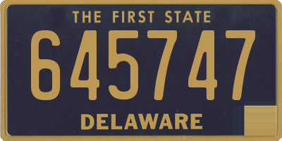 DE license plate 645747