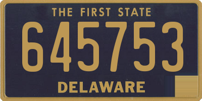 DE license plate 645753