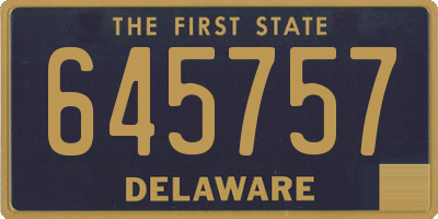 DE license plate 645757