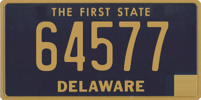 DE license plate 64577