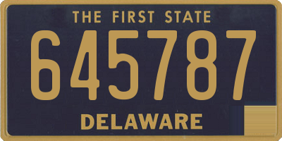 DE license plate 645787