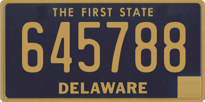 DE license plate 645788