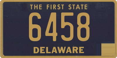 DE license plate 6458