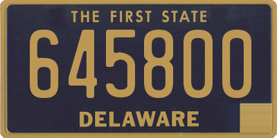 DE license plate 645800