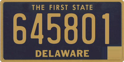 DE license plate 645801